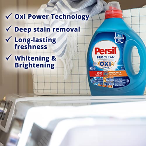 Persil Laundry Detergent Liquid, Oxi Power Technology, High Efficiency (He), Whitening And Brightening, 2X Concentrated, 82 Loads #TOP3