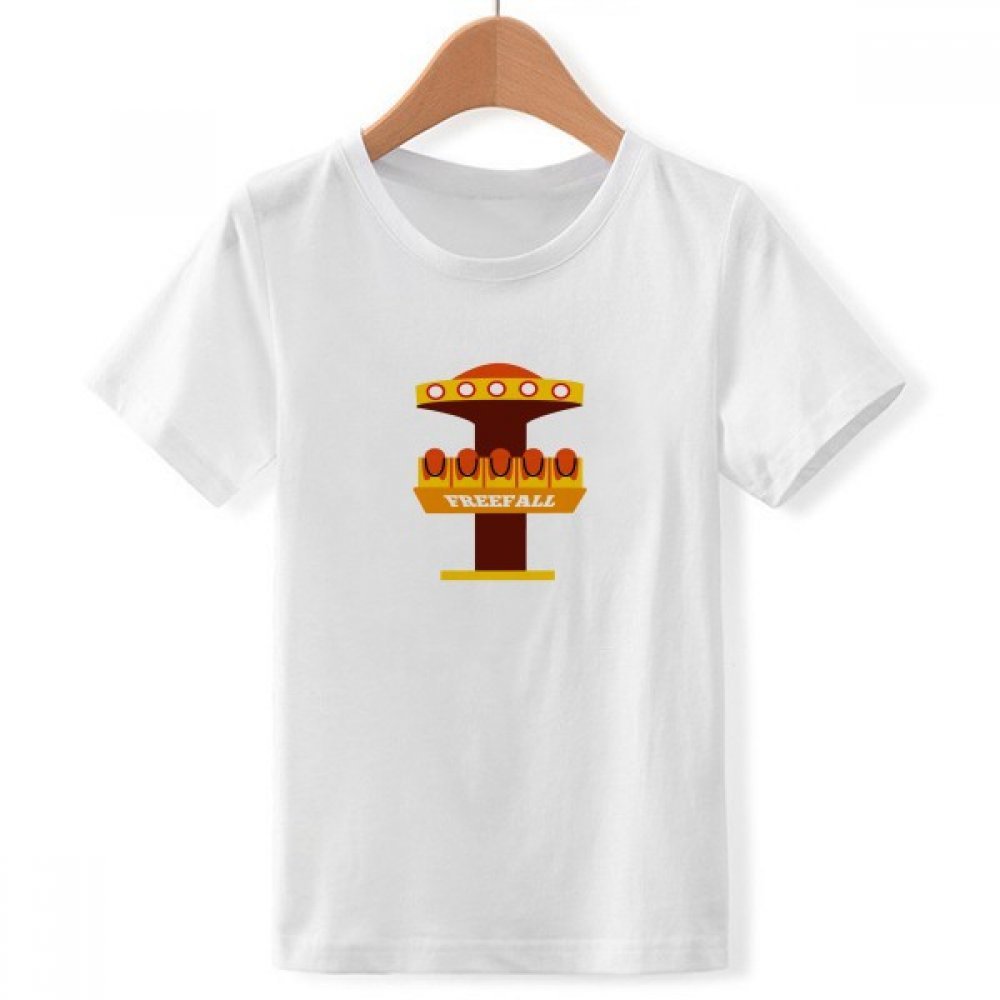 T-Shirt Blanc Garçon Chute Libre Illustration Colorée en Taille M - 3