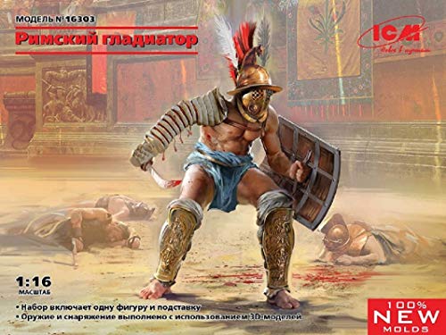 Maquette en plastique gladiateur romain échelle 1/16 ICM 16303 figurine armées anciennes à peindre