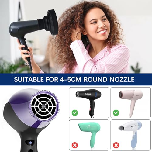 Diffusor Haar Universal,Diffusor Aufsatz Locken Hair,Diffusor Haarfön Tragbar,Diffusor Föhn Aufsatz,Diffusor Aufsatz Silikon,Haartrockner Diffusor Faltbar Föhnaufsatz Locken Universal