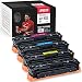 Produktbild [with Chip] 4 LEMERO 415X Wiederaufbereitet Toner für HP 415X W2030X W2031X W2032X W2033X 415A Kompatibel für HP Color Laserjet M454 M454dn M454dw pro MFP M479 M479dw M479fnw M479fdn M479fdw Drucker