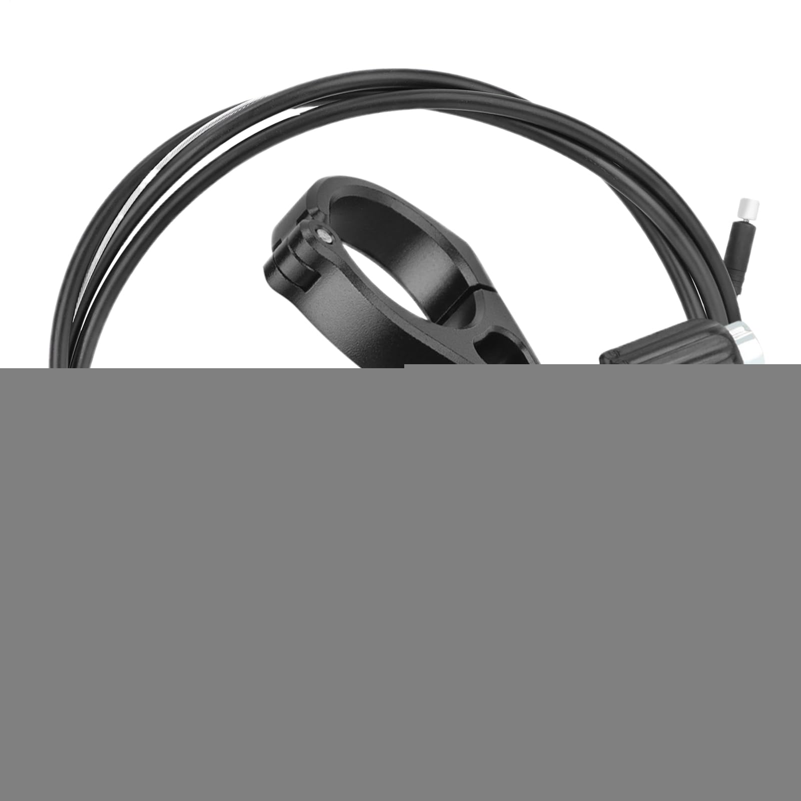 Fravsiu Mountain Bike Dropper Post Cable and Remote Lever Set, Aluminum Alloy, Black