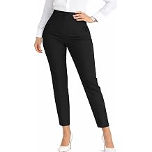 LOVESHOOT Womens Stretchy Dress Pants 2026 Trendy High Waisted Pleated Straight Leg Business Work Casual Trousers