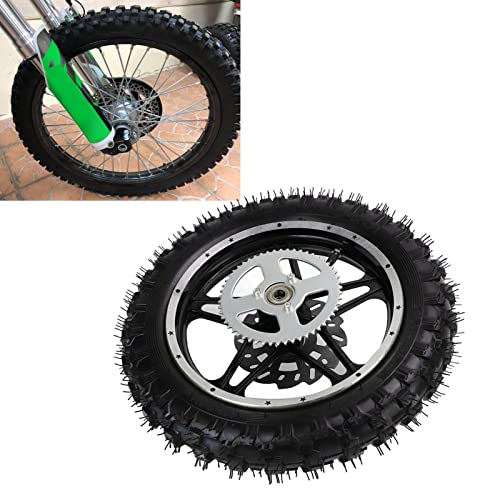 Gruppo Ruota Posteriore Pneumatico Cerchione Gomma Metallo 2 5 10 Pollici per Dirt Bike Motociclette Biciclette