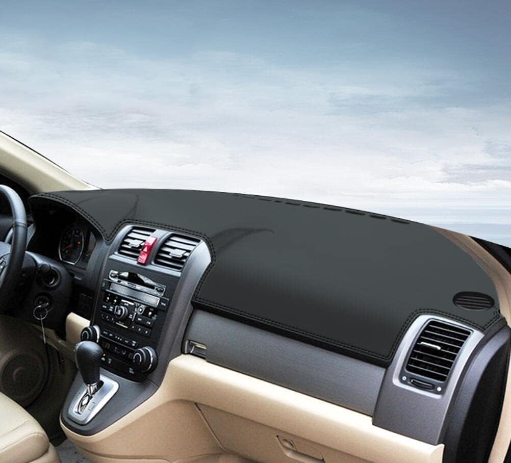 Black Leather Dash Mat Dashboard Cover Dash mat Interior Pad for Honda CRV CR-V 2007-2012