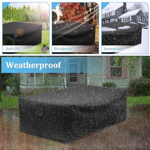 Housse imperméable 600D pour mobilier extérieur table extra large - 6