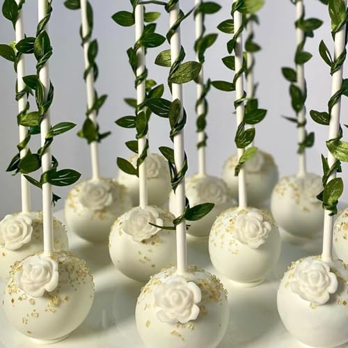 Rose Flower Fondant Molds, Flower and Leaves Silicone Molds, Cake Decoration Chocolate Molds for Cupcake Topper Candy Cookie Clay Crafting Projects Set Of 2 - Thumbnail 4