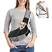 Gloppie Sac de Transport pour Chien Chat, Sac à Bandoulière Respirant pour Transporter Petits Animaux de Compagnie, Promenez avec Votre Animal Domestique Chéri, Mains Libres, Gris