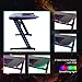 Kinsal Z-Shaped Gaming Desk Computer Desk Table Fighting RGB LED Breathing Light with Free Mousepad, Racing Table E-Sports Durable Ergonomic Comfortable PC Desk (Black)
