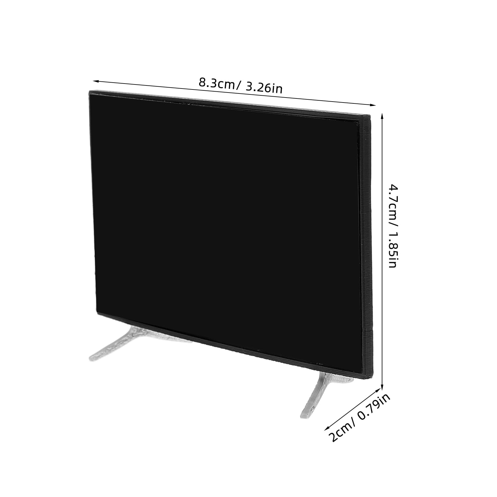 2 piezas de televisión en miniatura para casa de muñecas con soporte para decoración de sala de estar, detalles realistas, opciones de visualización versátiles, casa de muñecas, centro de 2