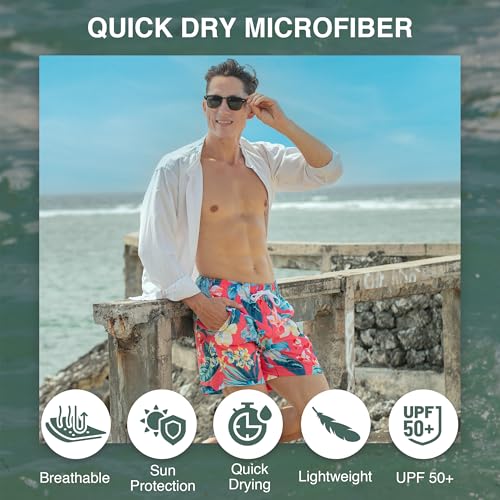 Image of Kanu Surf Men's Big Viper Extended Size Stripe Swim Trunk