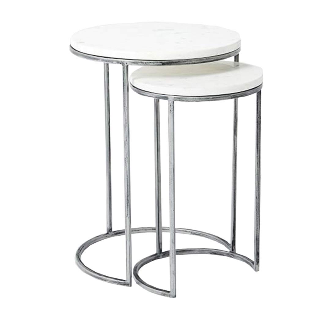 Household Marble Side End Table End Side Tables,Nightstand with Metal Legs,Modern Design Bedroom Furniture