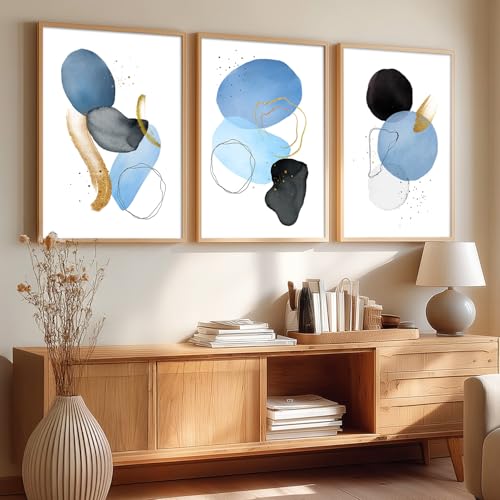 Image of kotart Classic Painting for Wall Decoration - Modern Art Wall Decor Framed Painting for Living Room Bedroom - Framed Posters /Paintings with Frame Set of 3 (Art 2)