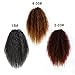 15 inch Kinky Straight Ponytail Extension, Natural Textured Yaki Wavy Claw Clip in Ponytail Extension, Synthetic Hair Hairpieces with Jaw Clip for Women, Black