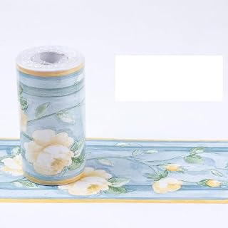 Peel and Stick Wallpaper Borders 10M Self-Adhesive Border Pattern Sticker Bedroom Waistline Decorative Film Waterproof Kitchen Bathroom Tile Wall Paper(Sky Blue)