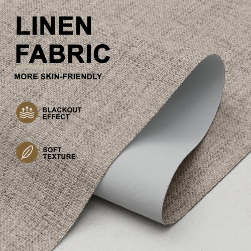 Image of Story@Home 100% Blackout Roller Blinds for Windows W 5 ft x H 7 ft | UV Protection & Thermal Insulated Fabric | Privacy Window Shades for Home & Office - Beige