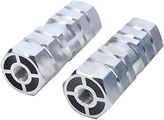 LIOOBO 1 Pair Bicycle Pegs Bike Pedals Axle Foot Aluminum Alloy Foot Rest Pegs for Mountain Bike BMX Silver