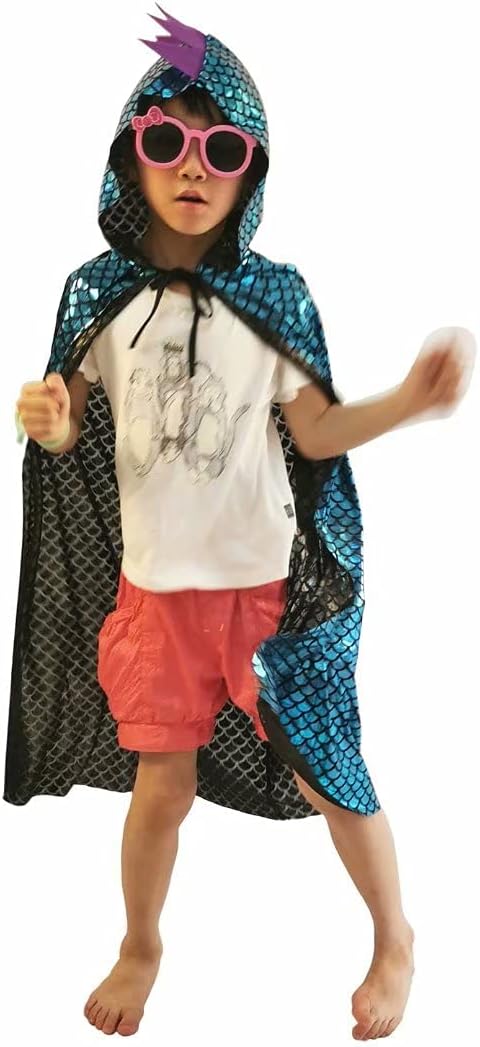 Dinosaur Costumes Green Dragon Cape Halloween Dress Up Clothes 3-8 Years Old - Image 3