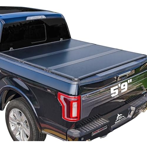 Hard Folding Truck Bed Tonneau Cover Compatiable with Chevy Silverado & GMC Sierra 1500(2007-2026) 5.8 FT Short Box(NO CarbonPro Bed), Tri Fold Style