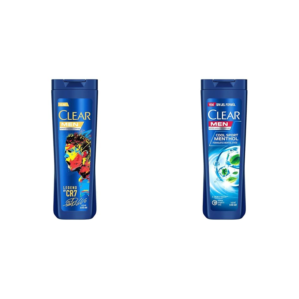 Clear Men Kepeğe Karşı Etkili Şampuan Legend By CR7 Cristiano Ronaldo 350 ml(2) Clear Men Kepeğe Karşı Etkili Şampuan Cool Sport Menthol Ferahlatıcı Mentol Etkisi 350 ml(1)