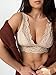Smart & Sexy Women's Signature Lace Deep V Neck Wireless Bralette, Bralettes For Women With Support, Bralettes and Bralette Pack In the Buff M