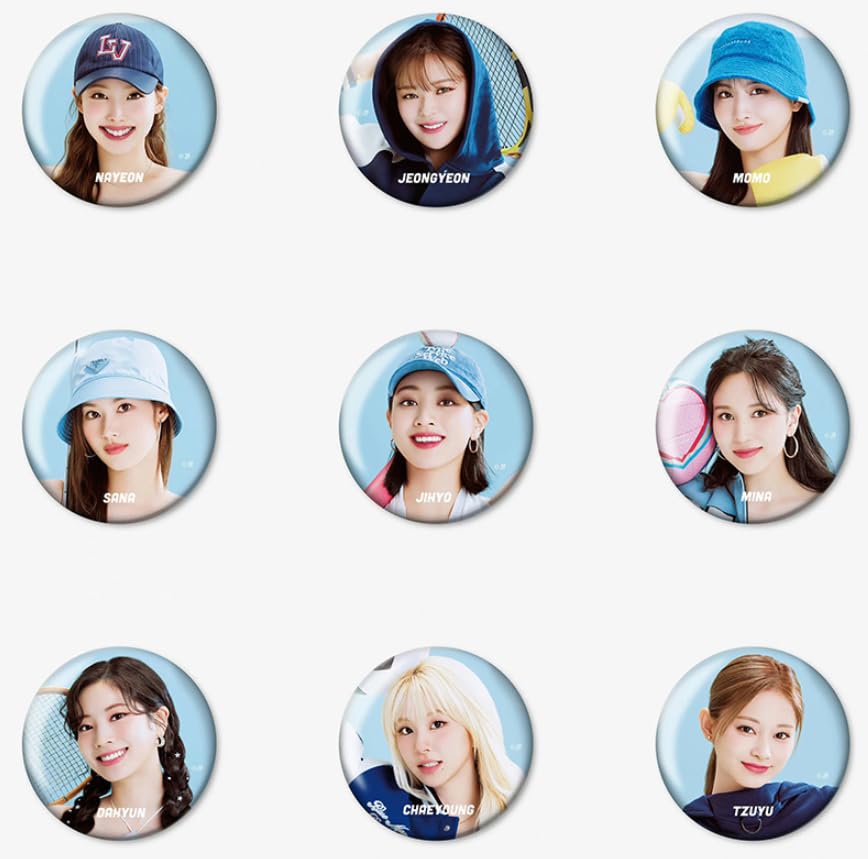 Amazon | TWICE 缶バッジ 9個セット バッジ 【非公式】 萌えグッズ  