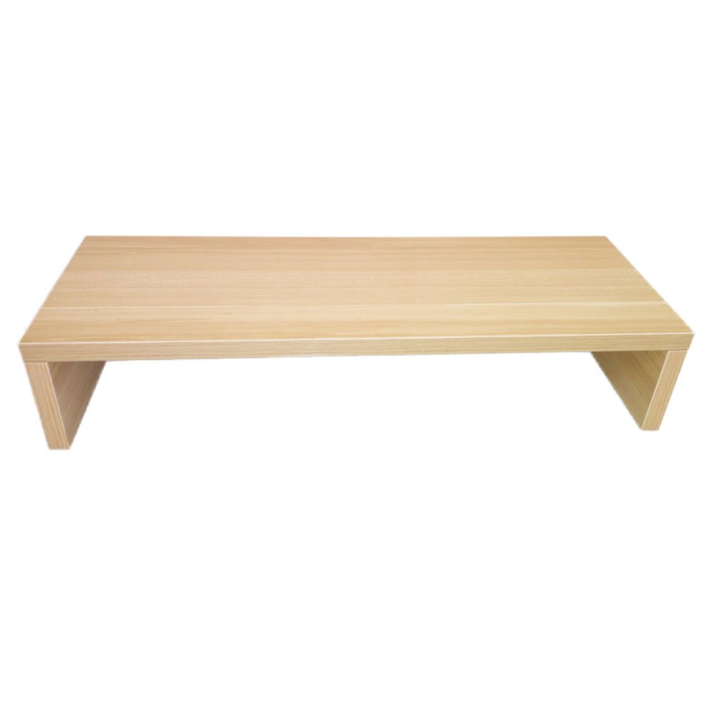 Multipurpose Solid Wood Flat Panel Monitor Riser Stand , Space Saver Workstation , Decorative Desk Shelf Organizer (layer, Wood color)