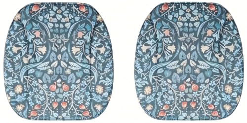 Image of Vintage Floral Car Seat Cushions 2 Pack Front Seat Protector, Breathable Non Slip Car Seat Covers for Car Truck SUV, Washable Wear Resistant Auto Seat Pads, 20.9INx19.5IN Universal Fit Car