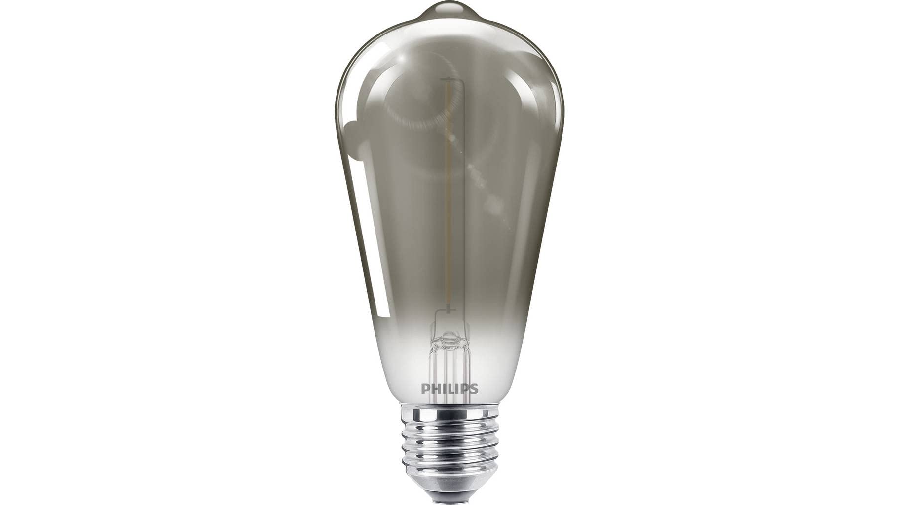 Philips LED Premium Classic ST64 Smoky Light Bulb [E27 Edison Screw] 2.3W - 11W, Flame Warm White (1800K), Non-Dimmable.
