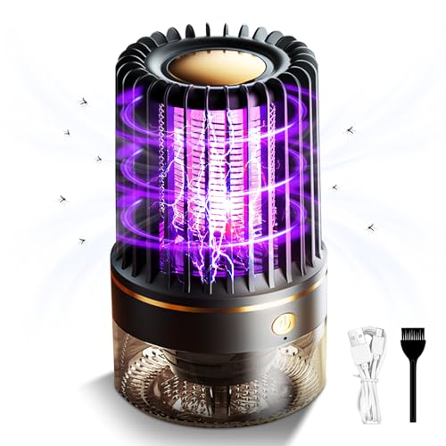 2025 Mata Mosquitos Electrico, 3-In-1 Lampara Antimosquitos, 4200V Mosquitos Electrico Recargable, 1200SqFt Anti Mosquitos Electrico para Interiores, Inicio, Patios, Jardines, Acampar Mata Insectos
