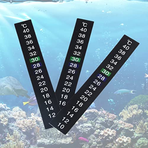 温度計ステッカー 水族館水槽冷蔵庫温度計ステッカー 温度管理温度測定ステッカー 温度管理ツール 貼り付け読みやすい水温計ステッカー3枚入れ