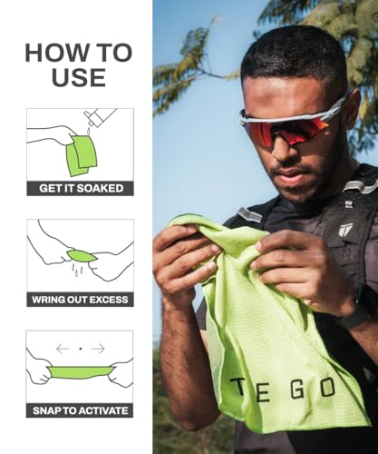Image of TEGO Pacer Cooling Towel | Lightweight Microfiber | Quick-Dry | Compact | Instant Cooling Effect | Workout & Running Essential