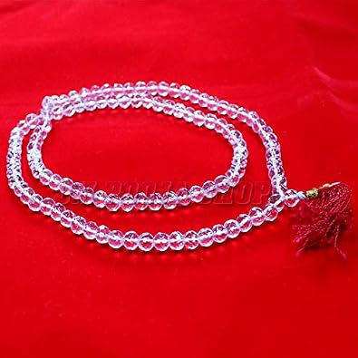 Crystal Original Sphatik Mala Precious Stones Perfect for Meditation Jaap Mala