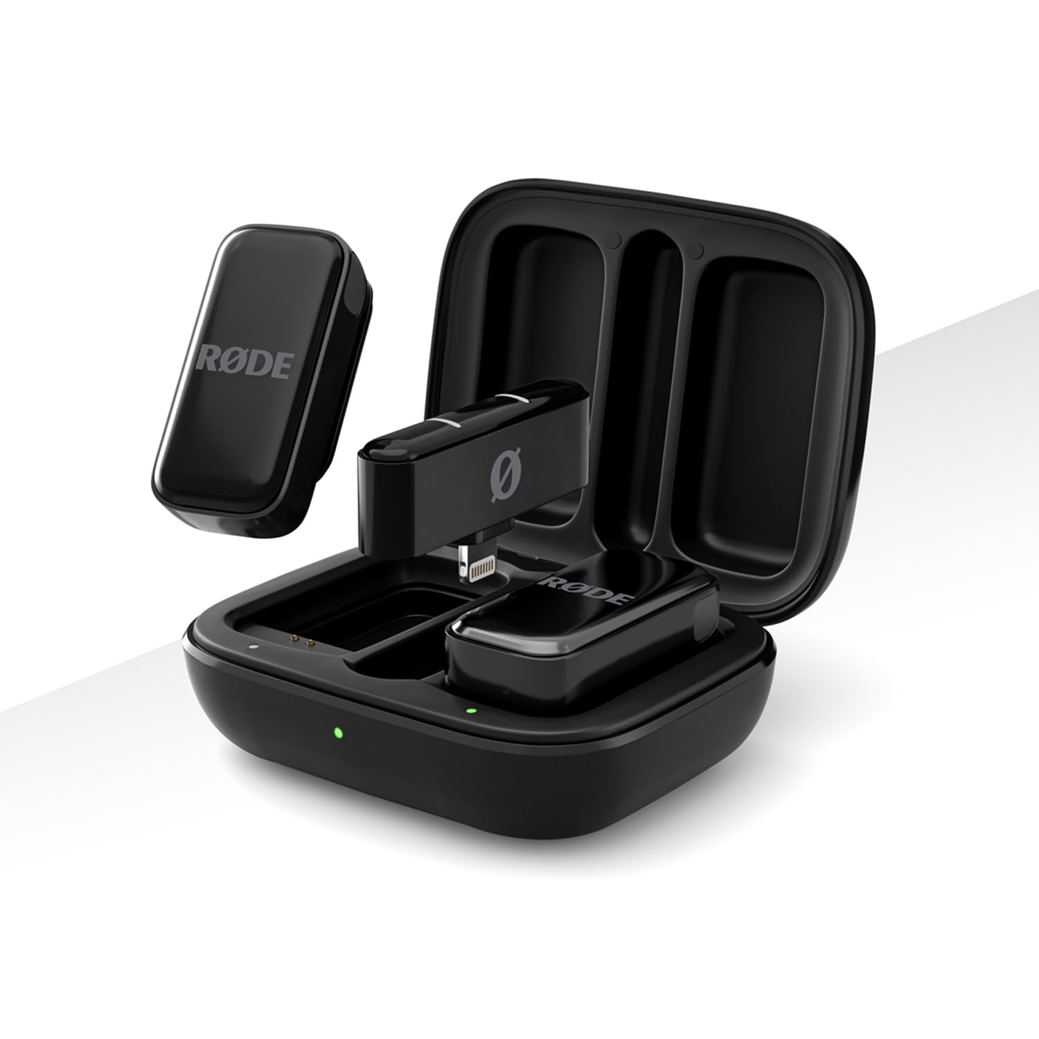 Rode Système de microphone sans fil micro sans fil iOS Light-ning avec étui souple Keepdrum