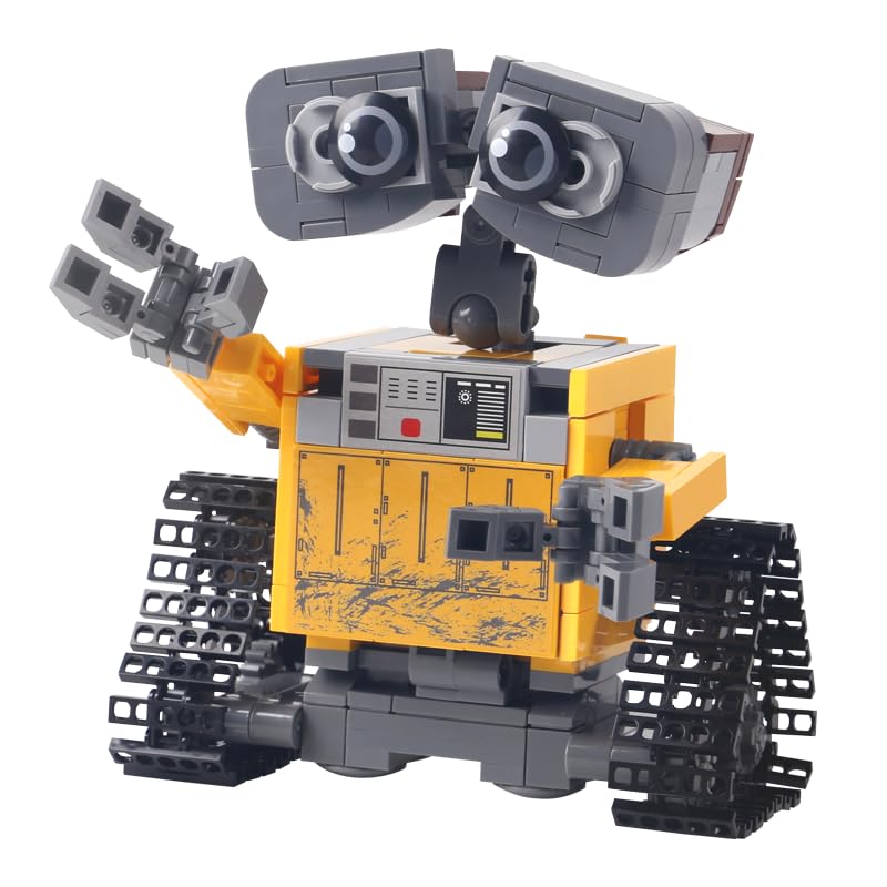 Image of DIY Robot Wall-e Building Blocks Set Compatible with Lego Wall Size Greactive Minifigure Robot Model Display Toy Architecture Unique Educational Gift Toy for Kids and Adults 6 Years Old and Up
