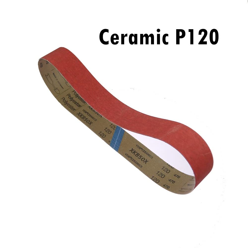 4 piezas de bandas abrasivas de lijado de cerámica para pulido de metales superduros, MIX, 1220X50 mm