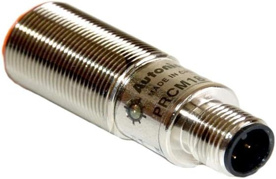 Autonics Sensor, Inductive Prox, 5mm Sensing, M18 Round, Shielded, PNP NO, 3 Wire connector, 12-24 VDC PRCM18-5DP