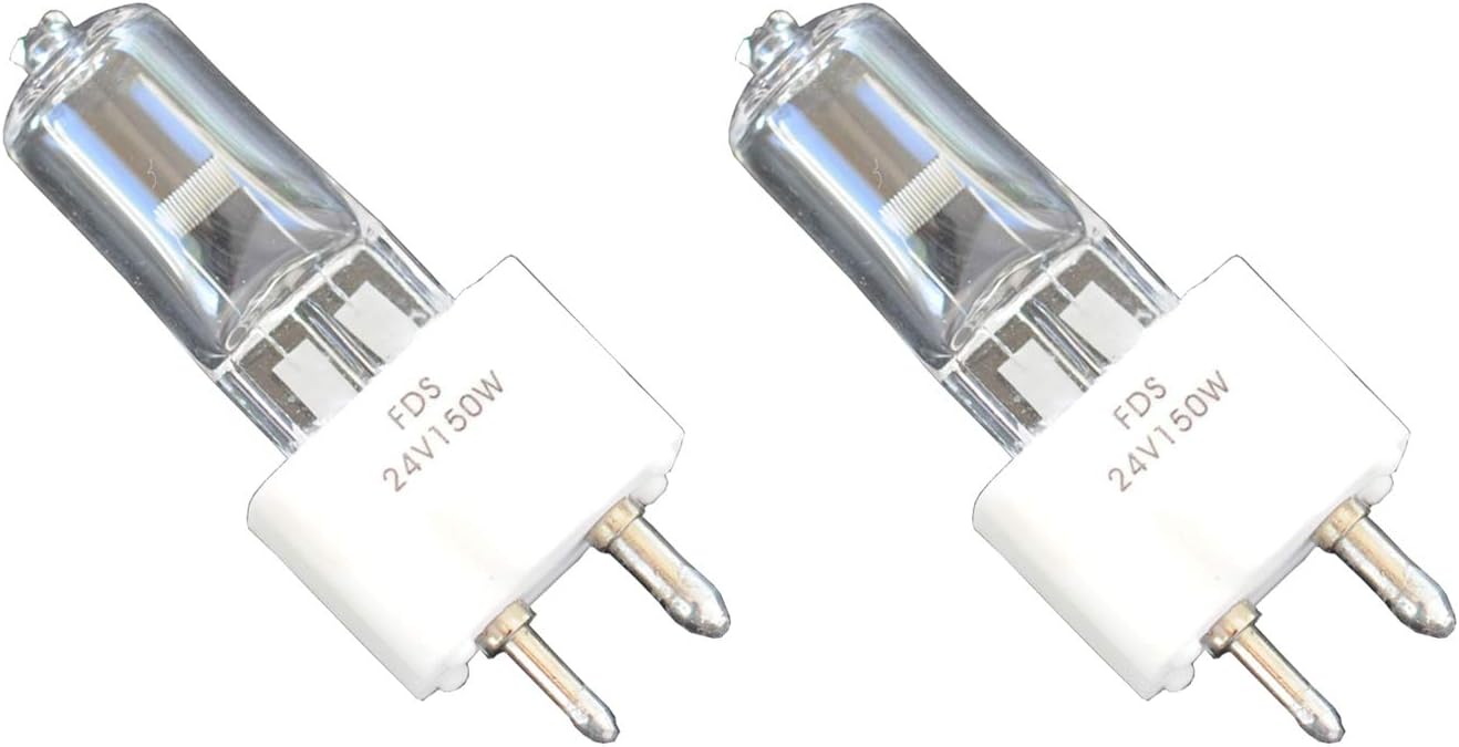 2pcs 24V 150W FDS DZE Replacement Bulb Compatible with DENTECH Light Dental Chair/Efos 4074 Dental Lamp/Midwest NSK Power Optic 5974 316554 Amaca Elisse