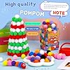 MORFEN 400 Pcs - 300 Pcs 1 Inch Pom Poms Assorted Colors Pom Poms for Crafts, Puff Balls Pompoms in Jar for Making Decorations DIY Craft Supplies #3