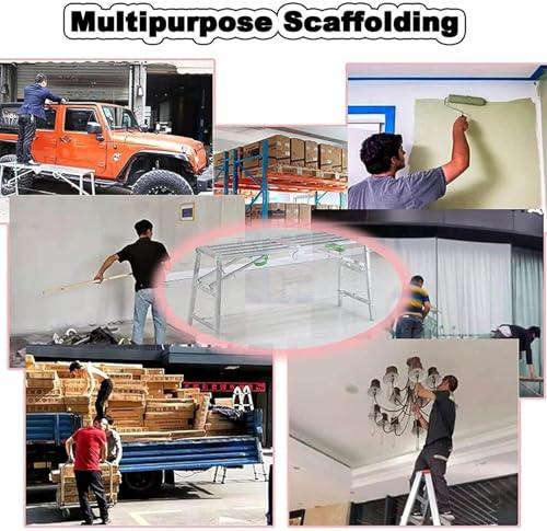 Échafaudage pliant pour laver les véhicules en hauteur sans risque de chute
