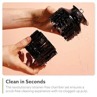 Hurom H400 Easy Clean Slow Juicer in White - Hands Free Hopper Fits Whole Produce | Quiet Motor | BPA Free | Easy Assembly | Cold Press Masticating Juicer