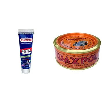 Waxpol Scratch Remover (for Use on Mild Scratches on All Colours) 150 gm & Waxpol Auto Polish (200 g) (Super Quality Polish)