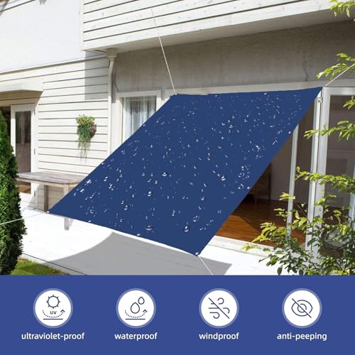 Voile d'ombrage triangulaire pour terrasse et patio sans perçage