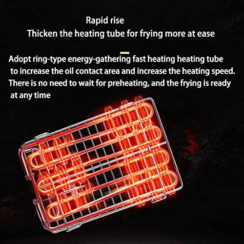 9000w Kommerzielle Elektrische Fritteuse, Pommes-frites-maschine, 12,5 L + 12,5 L, Körper Aus Edelstahl 304,bratrost… – Bild 3