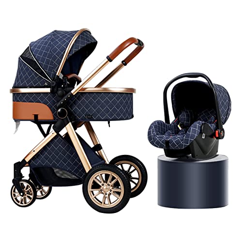 Image of Trenana® 5 in 1 Baby Stroller Travel Systems(Color:Blue)