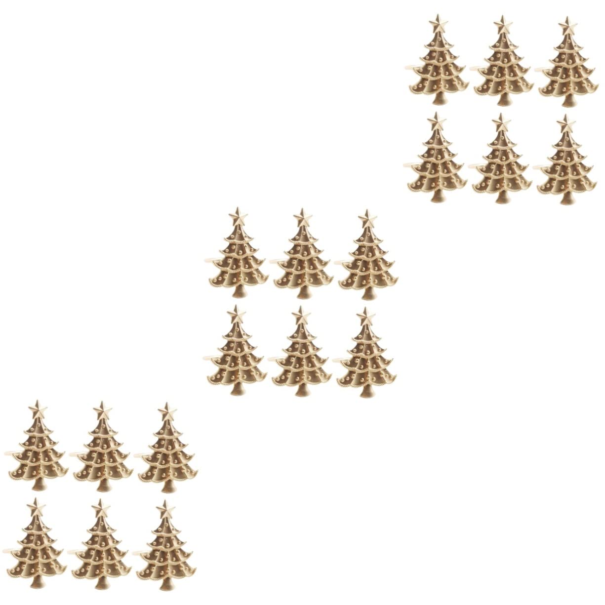 LABRIMP 18stücke Teiliges Weihnachtsbaum Serviettenringe Metall Dekorative Napkin Buckles Für Festliche Tischdekoration Bei Weihnachtsfeiern Hochzeiten Und Familienfeiern
