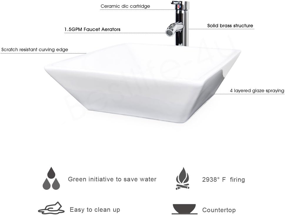 UEV 72" Bathroom Vanities and Sink Combo,Square Ceramic Vessel Sink,Chrome Faucet,Pop Up Drain,Removable Vanity,MDF Cabinet,(2X Main Cabinet;2X Side Cabinet),Mirror Not Included