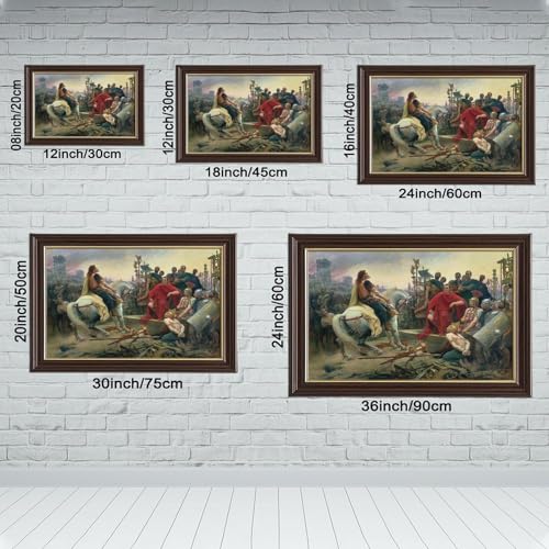 Toile Vercingétorix Jules César décoration murale salon tableau histoire bureau