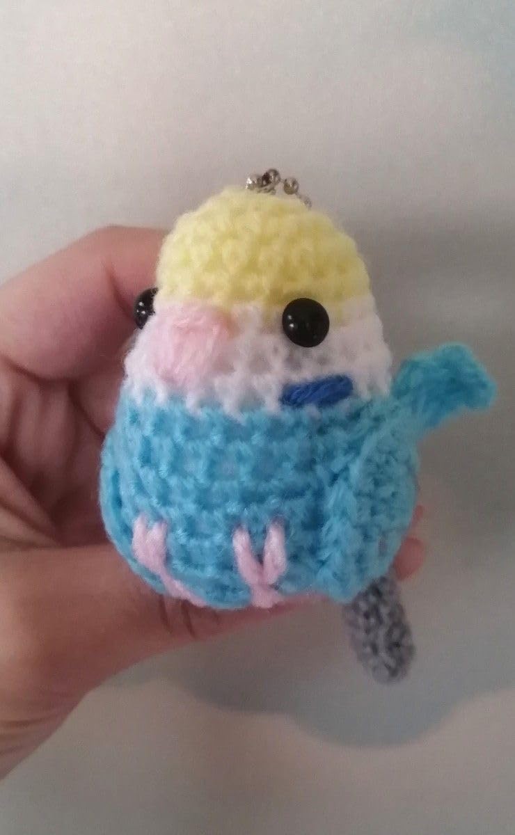 ミニコロ　セキセインコ　編みぐるみ　チェーン Amazon.co.jp: セキセイインコ レインボー 風 ハンド ド