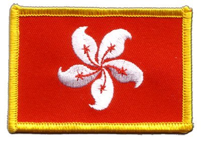 Aufnäher Patch Flagge Hongkong - 8 x 6 cm